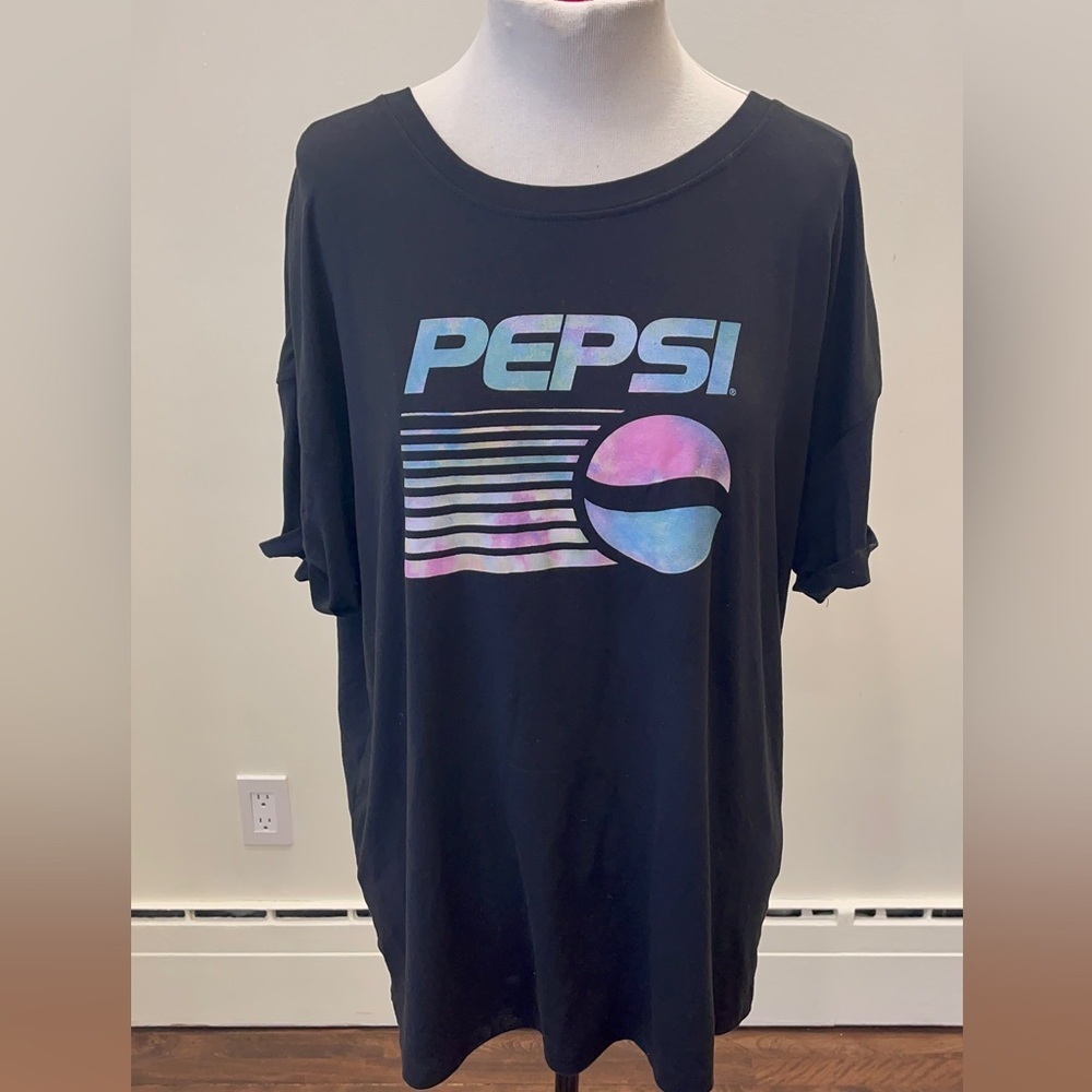 PEPSI TIE DYE STYLE LOGO T-SHIRT  ~ pepsi cola Tshirt ~ Pepsi top